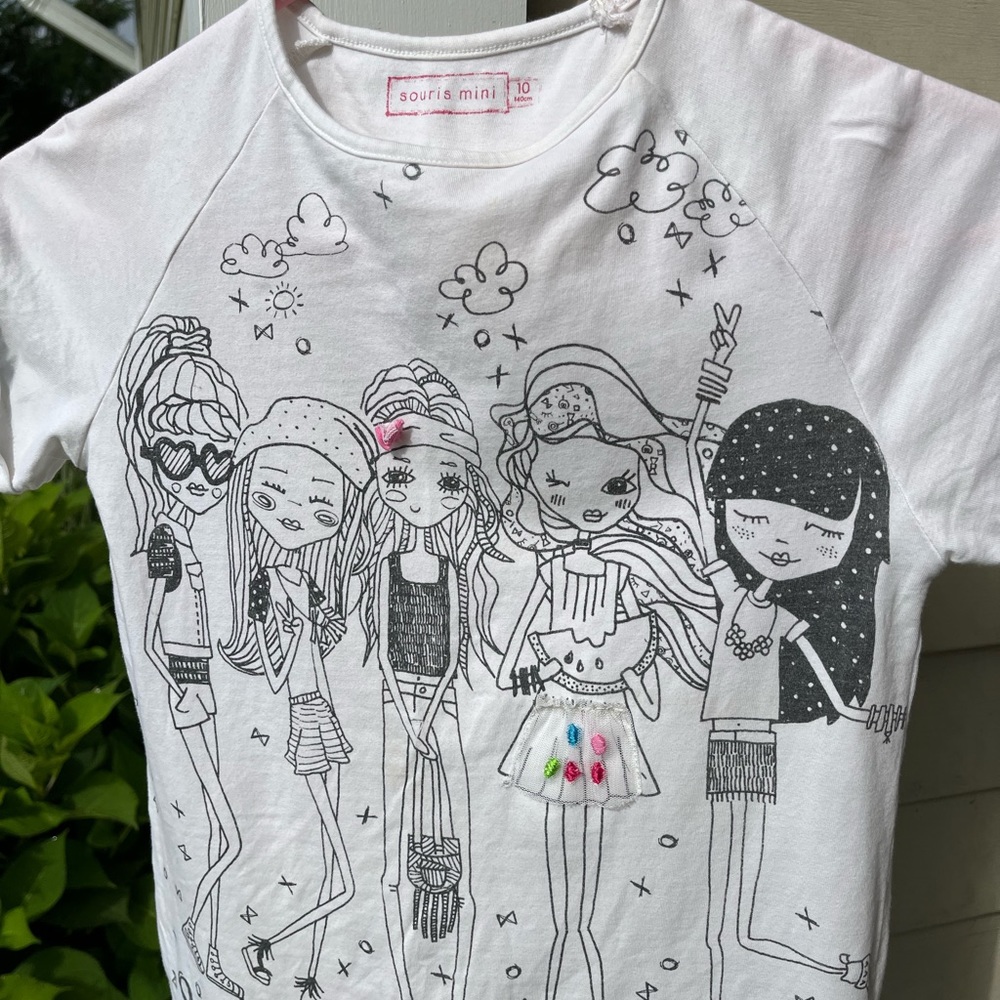 Girls adorable Souris Mini (Canadian high quality brand) t shirt